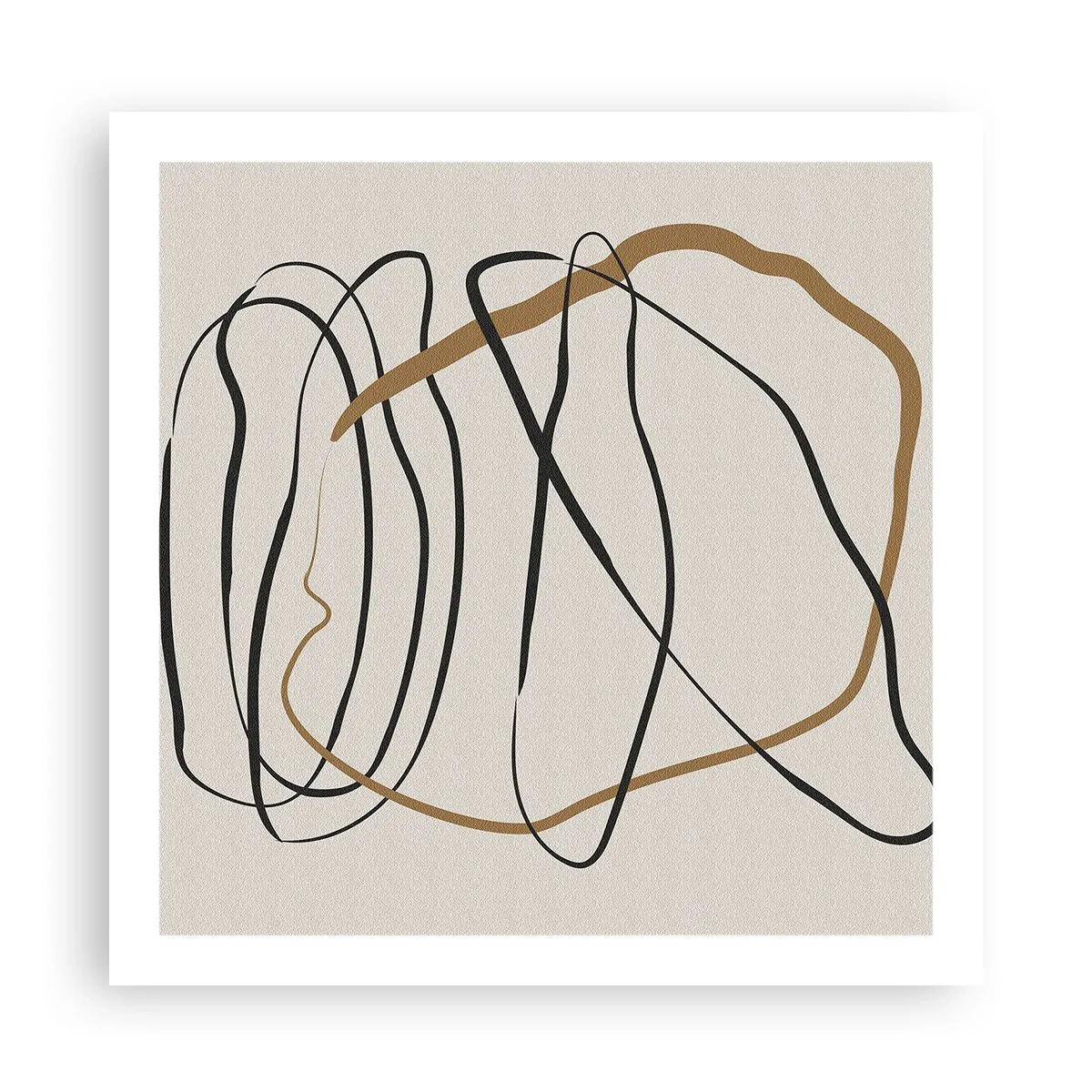 Affiche - Poster - Composition – danse en boucle - 60x60 cm