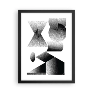 Affiche dans un cadre noir - Poster - Angles et ovales - 30x40 cm