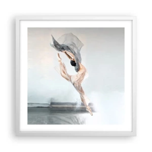 Affiche dans un cadre blanc - Poster - Dans le ravissement de la danse - 50x50 cm