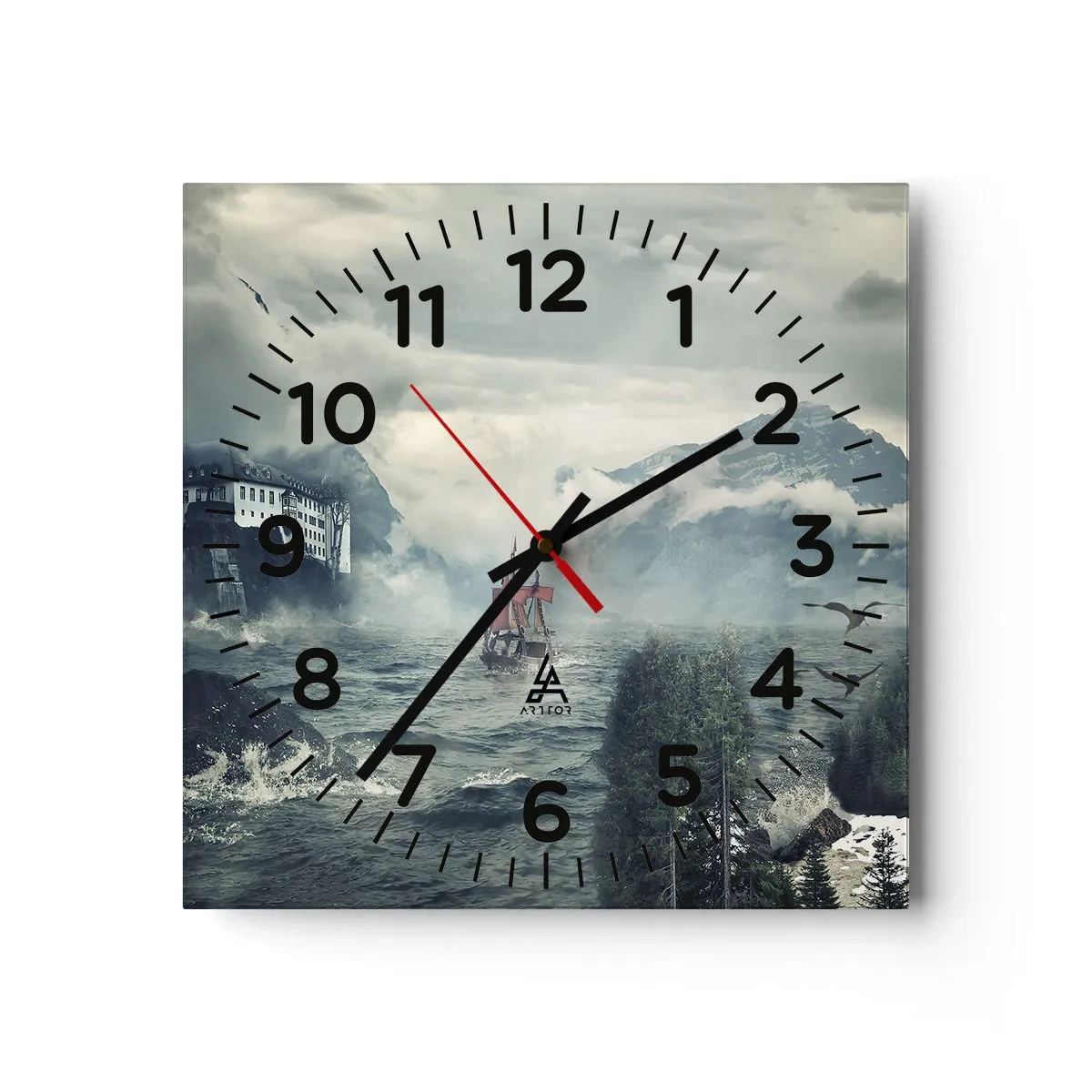 Horloge murale - Pendule murale - Dans l'eau magique - 40x40 cm