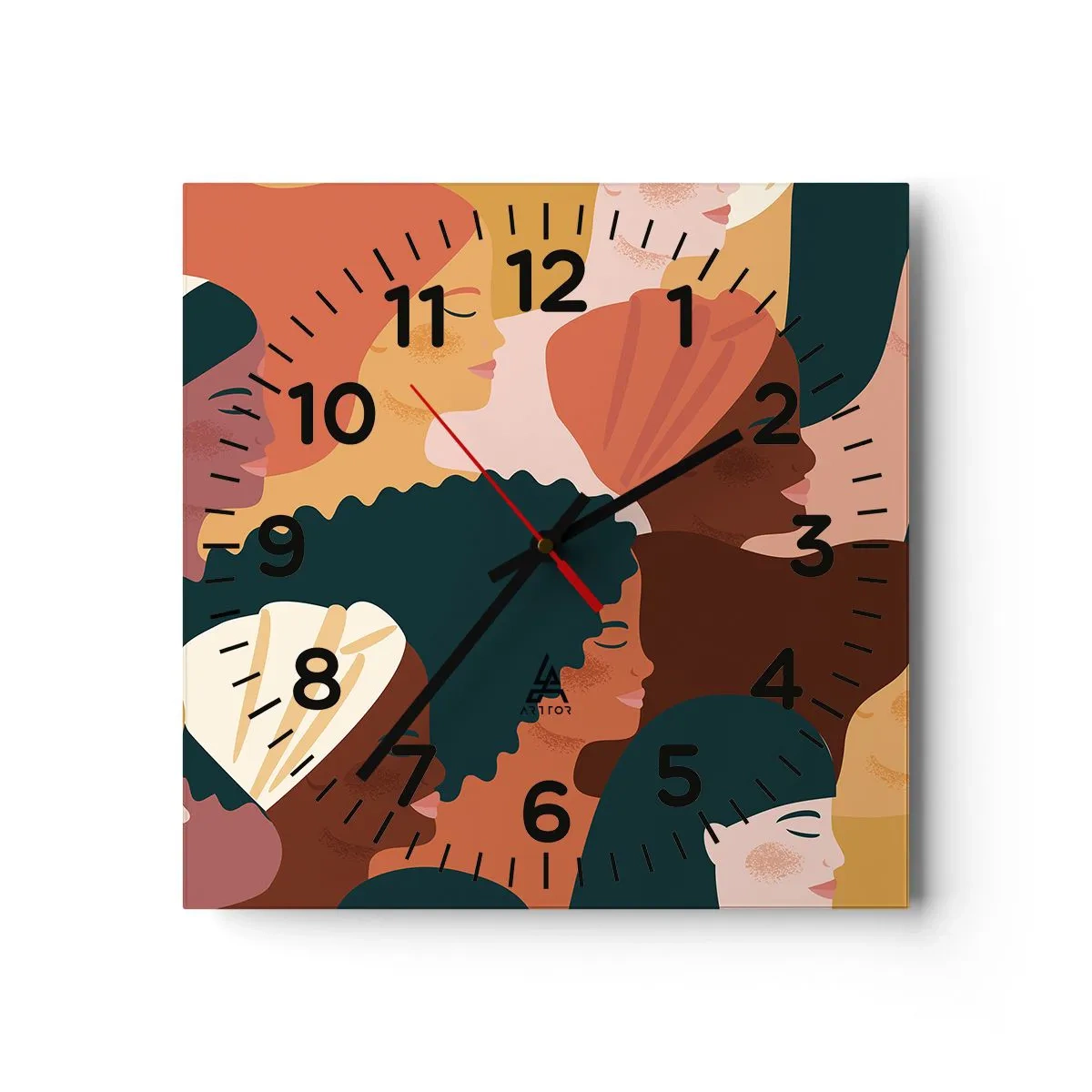 Horloge murale - Pendule murale - Uniquement la féminité - 40x40 cm