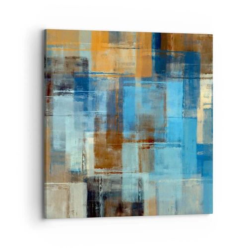 Impression sur toile - Image sur toile - A travers le voile bleu - 70x70 cm