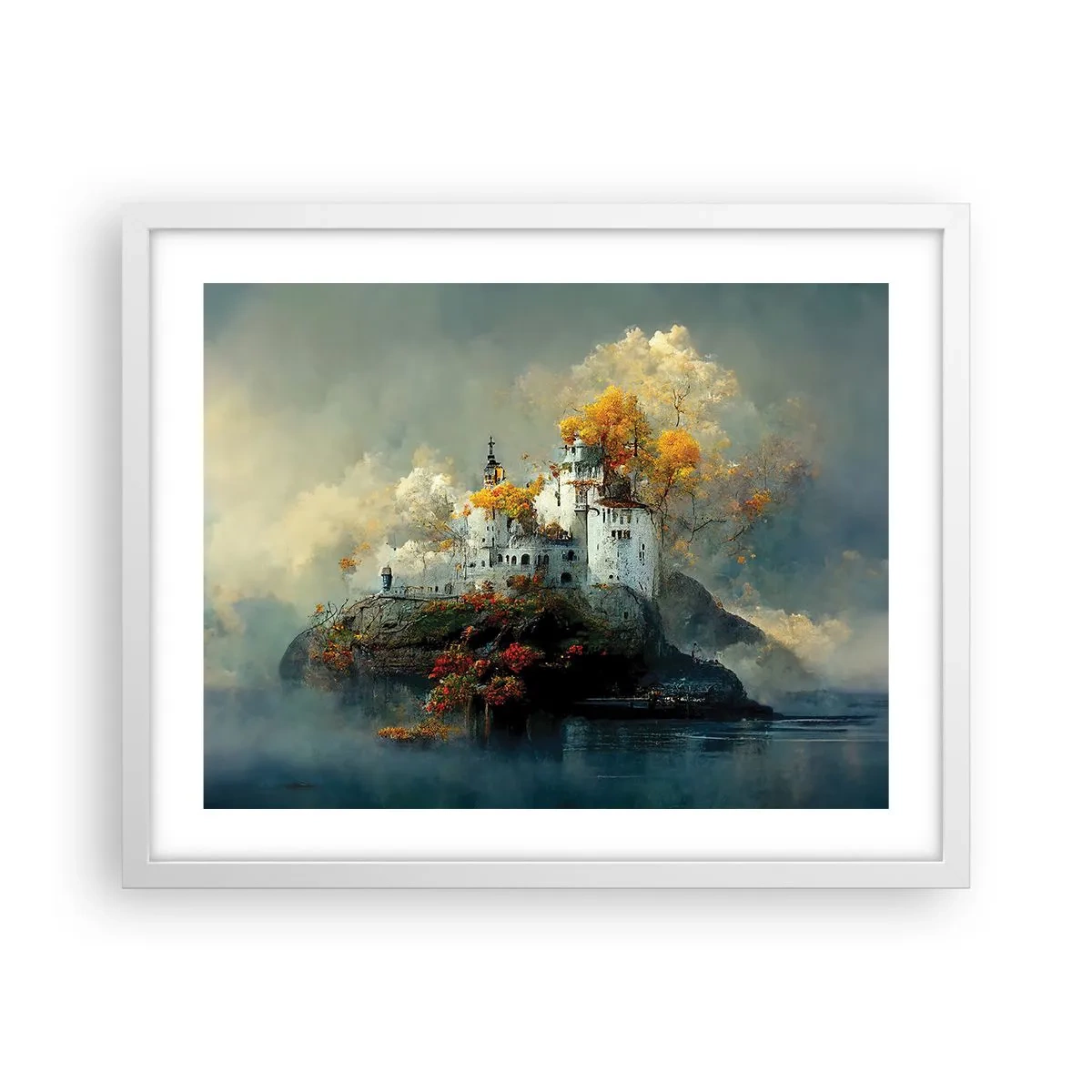 Affiche dans un cadre blanc - Poster - Le début d'une histoire romantique - 50x40 cm