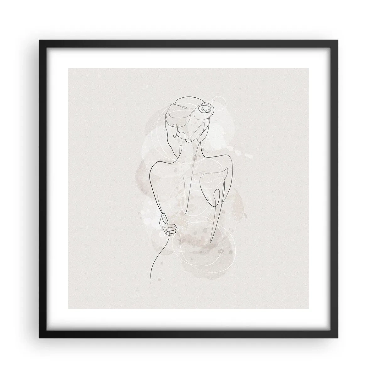 Affiche dans un cadre noir - Poster - Comme un instrument sensible - 50x50 cm