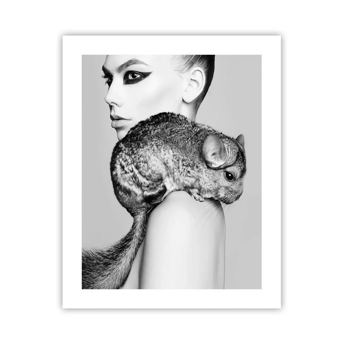 Affiche - Poster - Dame au chinchilla - 40x50 cm
