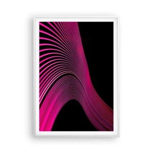 Affiche dans un cadre blanc - Poster - Avenue de lumière - 70x100 cm