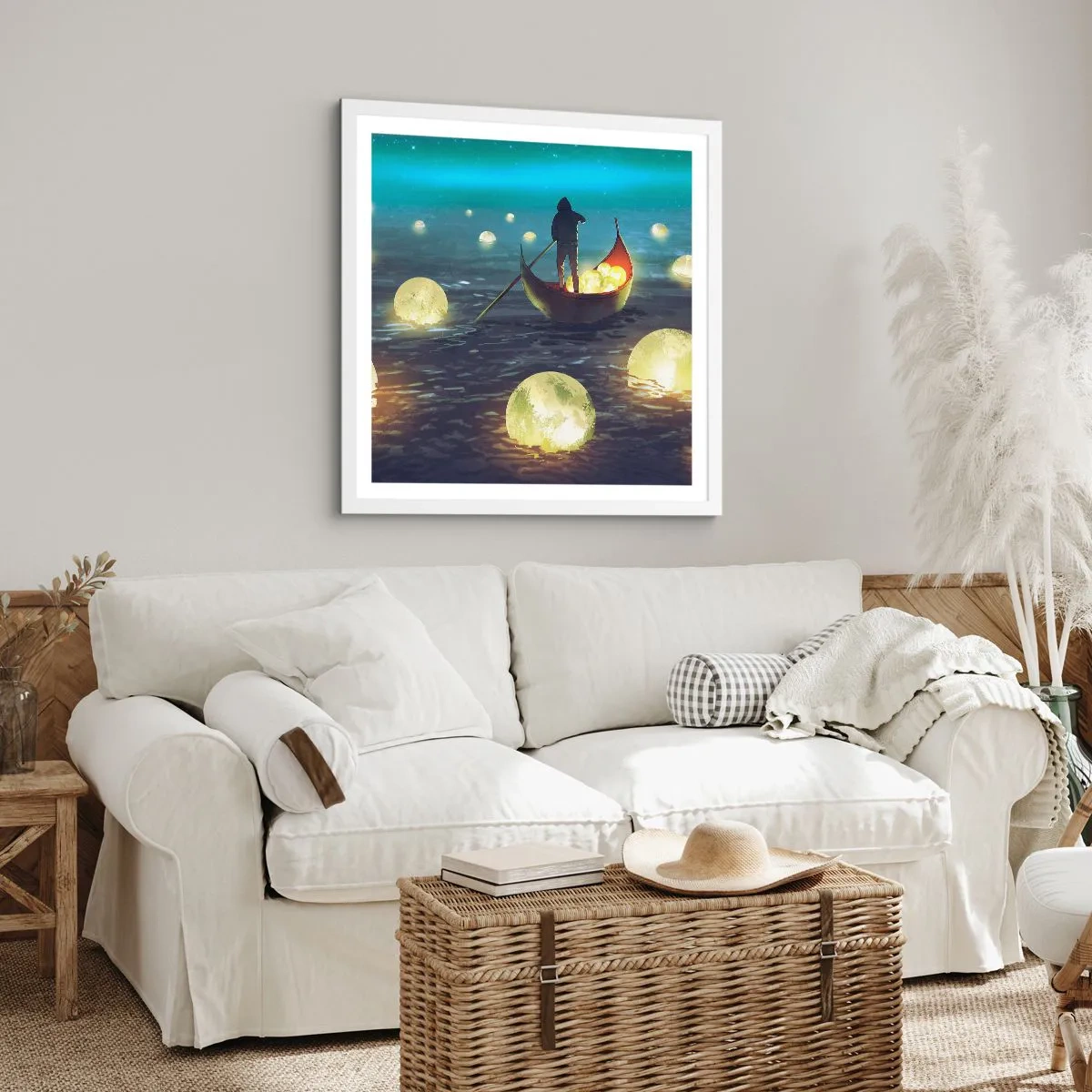 Affiche dans un cadre blanc - Poster - Des choses dont les philosophes n'ont jamais rêvé - 60x60 cm