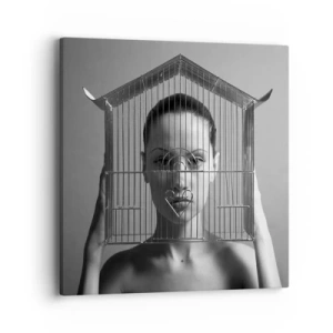 Impression sur toile - Image sur toile - Portrait un peu surréaliste - 40x40 cm