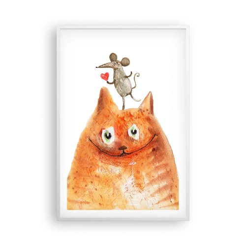 Affiche dans un cadre blanc - Poster - Amour paradoxal - 61x91 cm