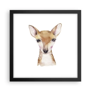 Affiche dans un cadre noir - Poster - L'innocence de la nature - 30x30 cm