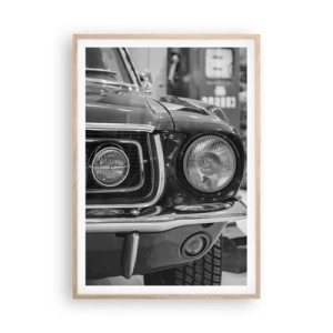 Affiche dans un chêne clair - Poster - Conduire dur - 70x100 cm