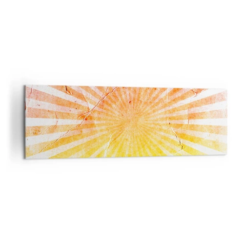 Impression sur toile - Image sur toile - Rayons de soleil dans les tons orange et jaune - 160x50cm - Levant et couchant - Décoration murale moderne pour le salon et la chambre ARTTOR