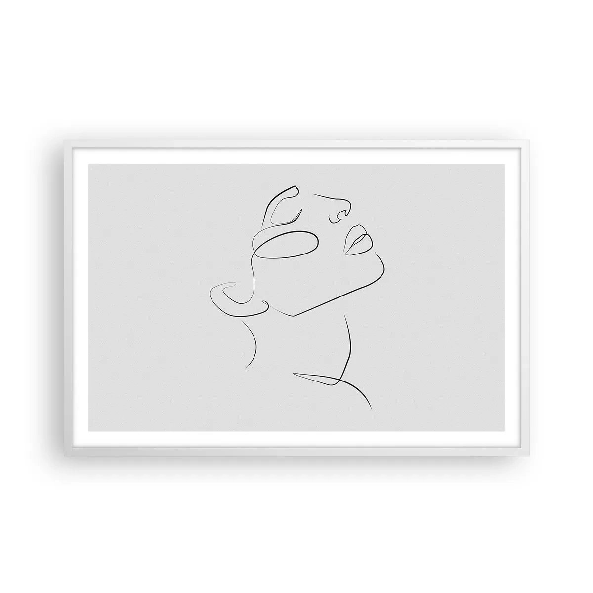 Affiche dans un cadre blanc - Poster - Méandre du rêve - 91x61 cm