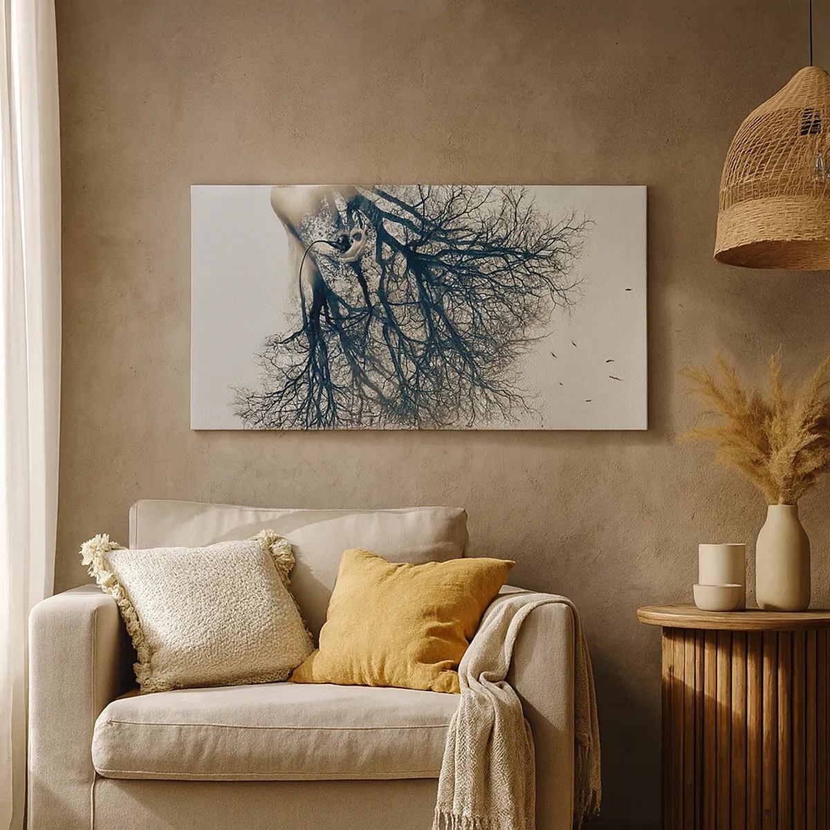 Impression sur toile - Image sur toile - Écouter le murmure des arbres - 30x30 cm