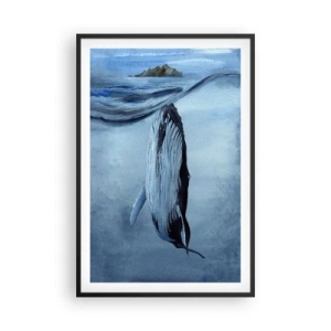 Affiche dans un cadre noir - Poster - Deux mondes nordiques - 61x91 cm