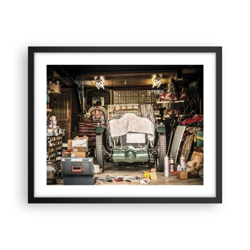 Affiche dans un cadre noir - Poster - Retour vers le passé - 50x40 cm