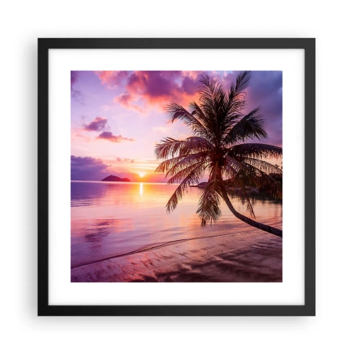 Affiche dans un cadre noir - Poster - Le bonheur à l'horizon - 40x40 cm