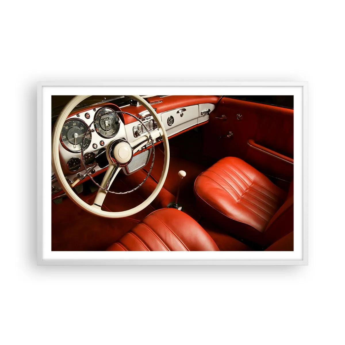Affiche dans un cadre blanc - Poster - Luxe de style vintage - 91x61 cm