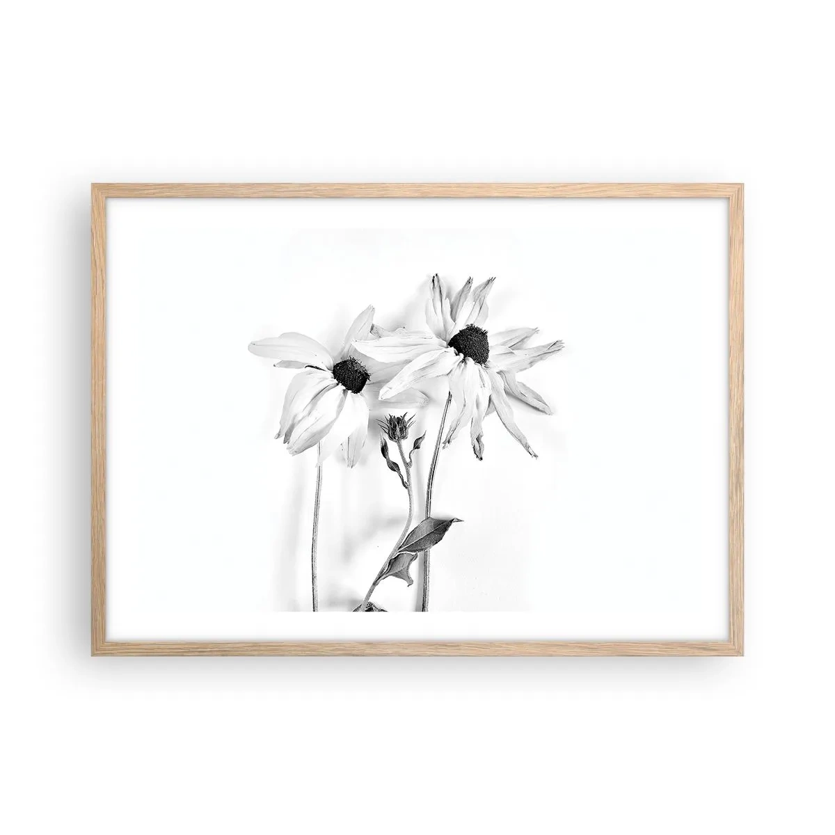 Affiche dans un chêne clair - Poster - Personne ne souhaite être seul - 70x50 cm