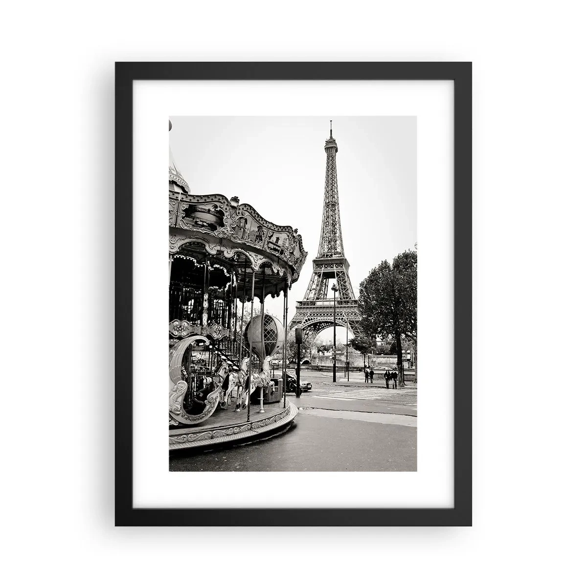 Affiche dans un cadre noir - Poster - Aussi amusant, ce n'est qu'à Paris - 30x40 cm