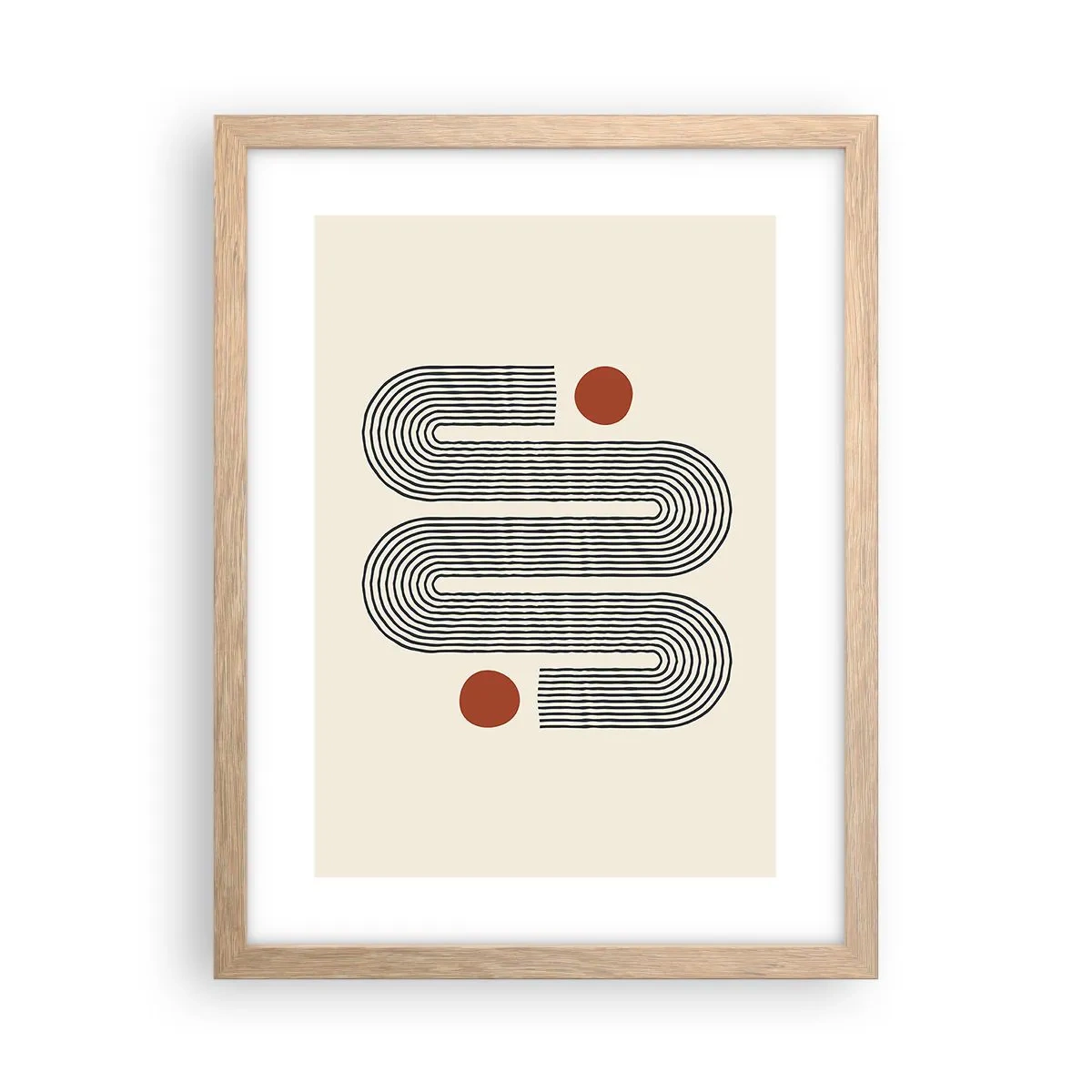 Affiche dans un chêne clair - Poster - Du début à la fin - 30x40 cm