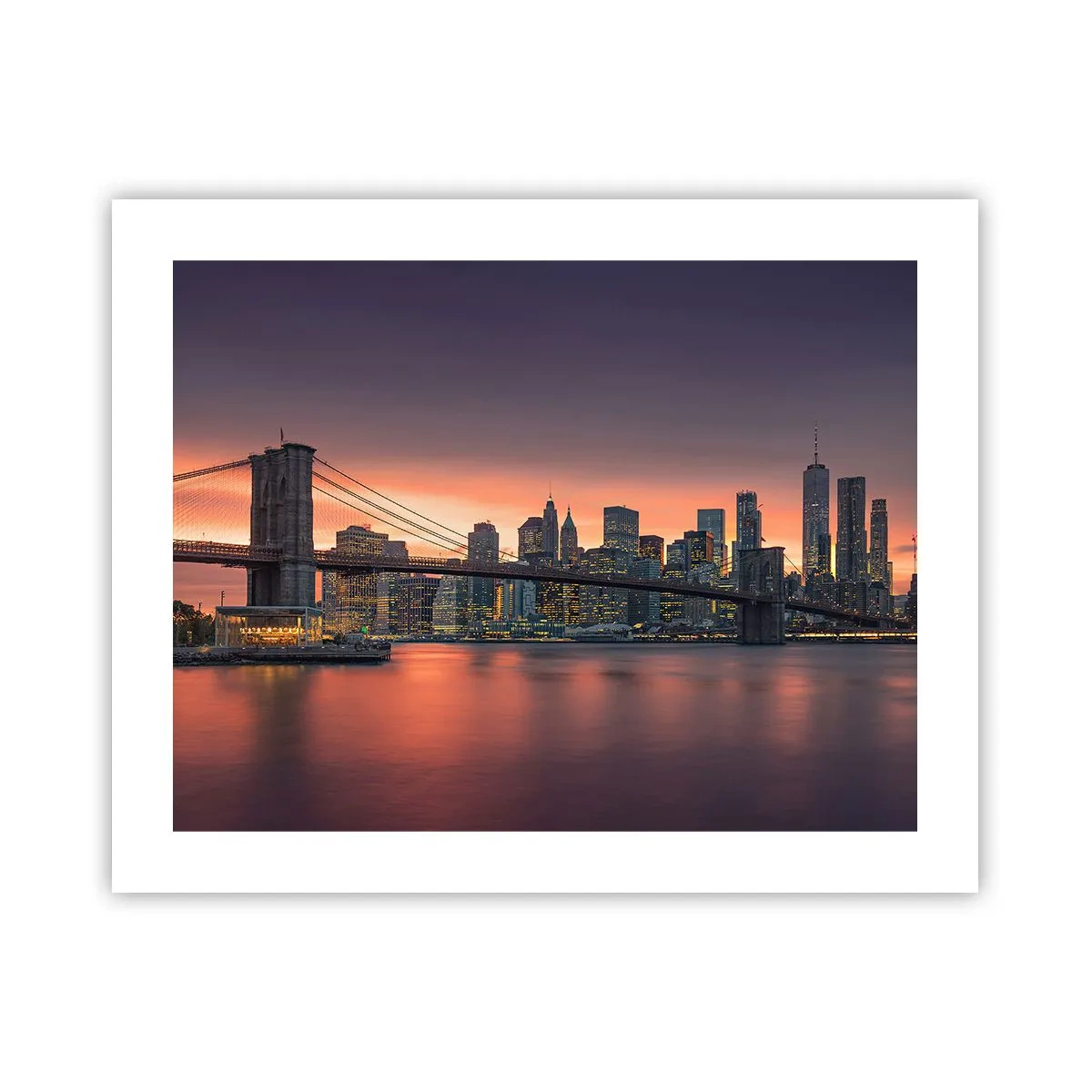 Affiche - Poster - Immergé dans le silence lilas - 50x40 cm