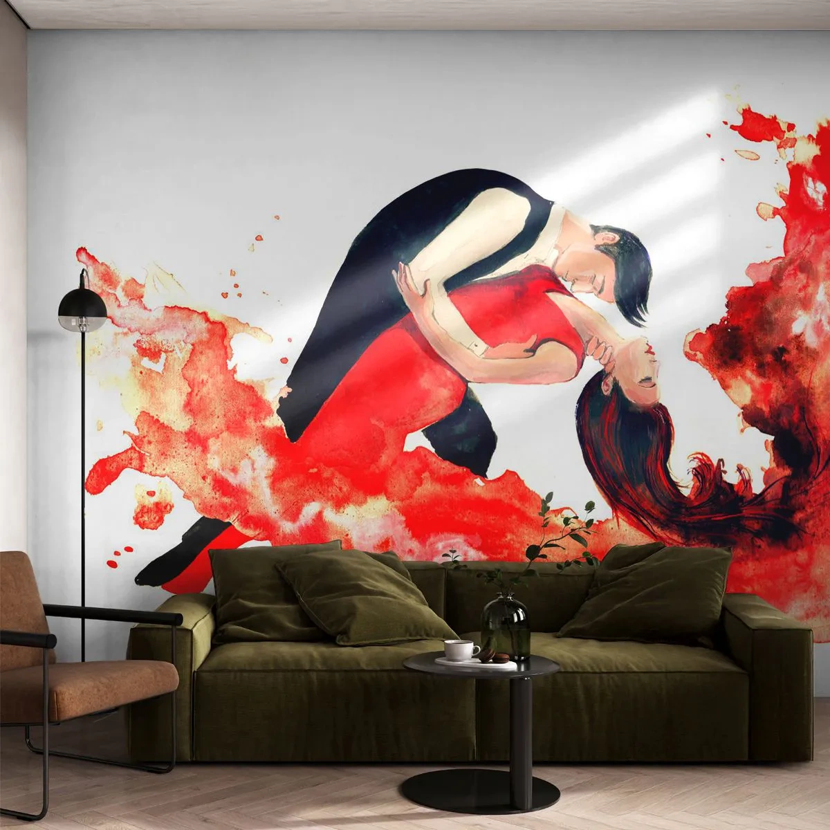 Papier Peint Photo Standard Eco - Tango - une vague sensuelle - Danse, Musique, Danseurs - 250x175 cm
