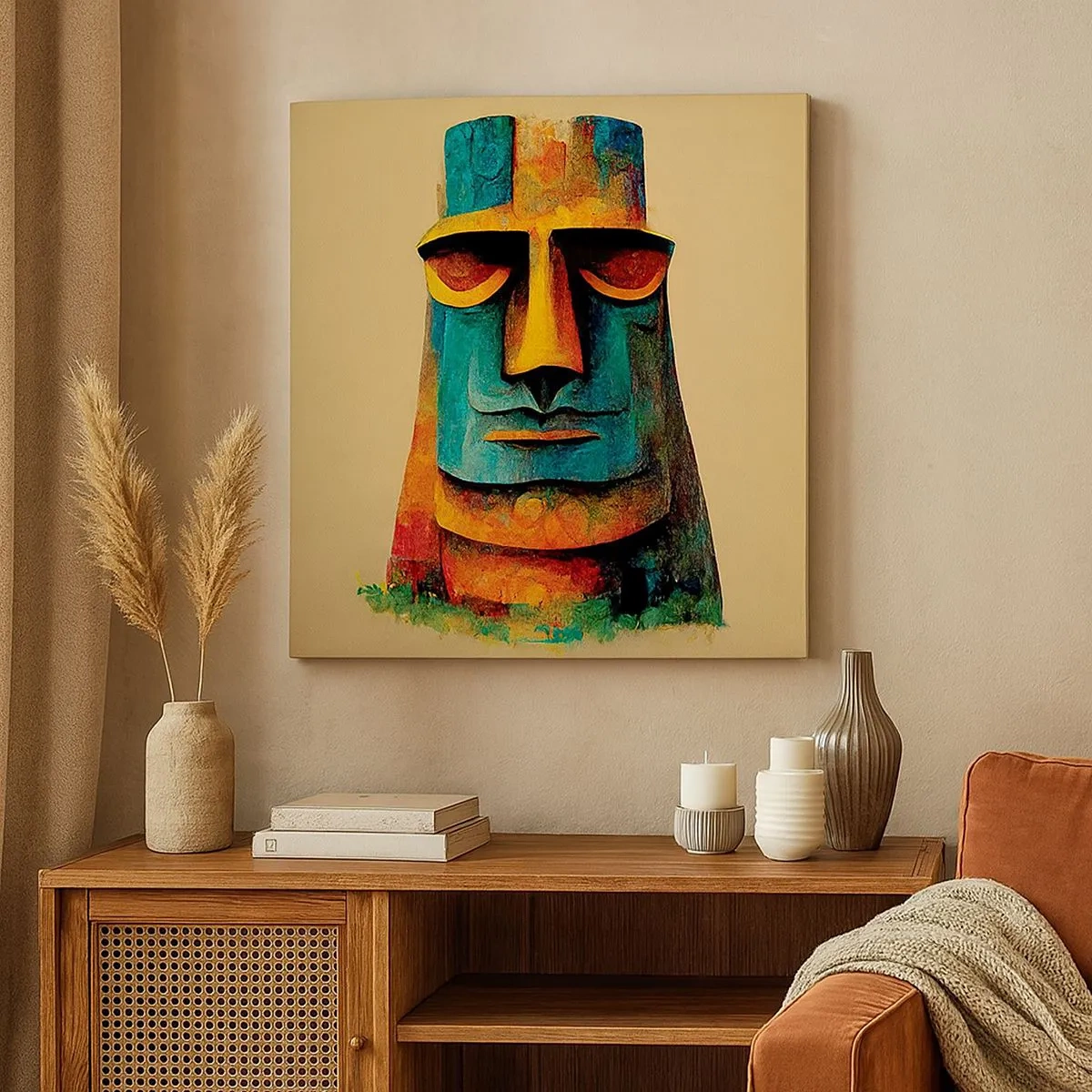 Impression sur toile - Image sur toile - Statuesque et sympathique - 30x30 cm