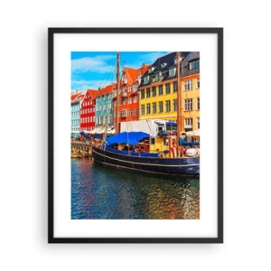 Affiche dans un cadre noir - Poster - Quai joyeux - 40x50 cm