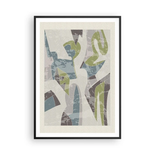 Affiche dans un cadre noir - Poster - Composition derrière la vitre - 70x100 cm