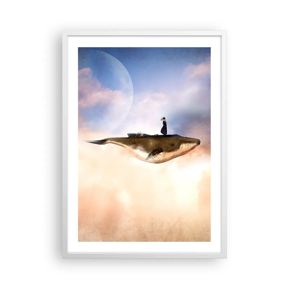 Affiche dans un cadre blanc - Poster - Voyage irréel - 50x70 cm