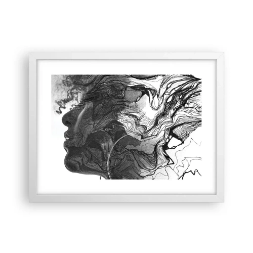 Affiche dans un cadre blanc - Poster - Emmêlé dans les rêves - 40x30 cm