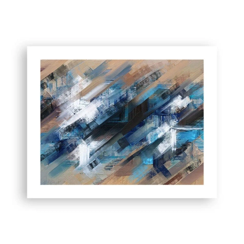 Affiche - Poster - Diagonale de bleus - 50x40 cm