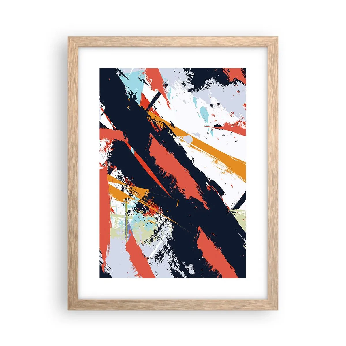 Affiche dans un chêne clair - Poster - Composition dynamique - 30x40 cm