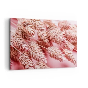 Impression sur toile - Image sur toile - Gros plan des oreilles teintées de rose - 120x80cm - Une cascade florale en rose - Décoration murale moderne pour le salon et la chambre ARTTOR