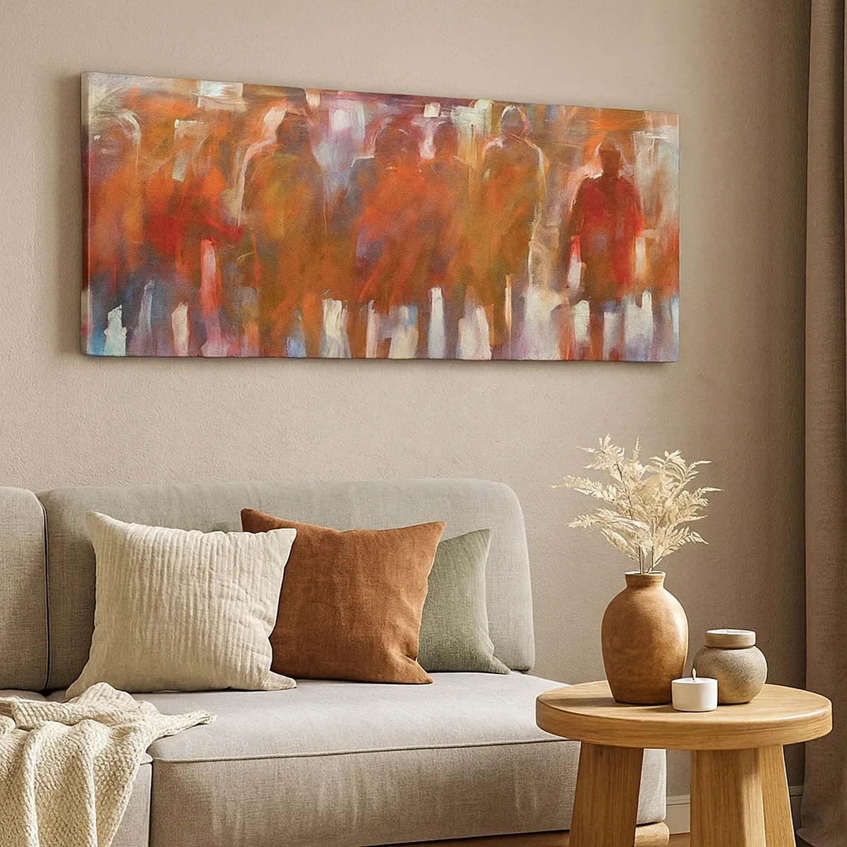 Impression sur toile - Image sur toile - Identiques sous la pluie et dans le brouillard - 30x30 cm