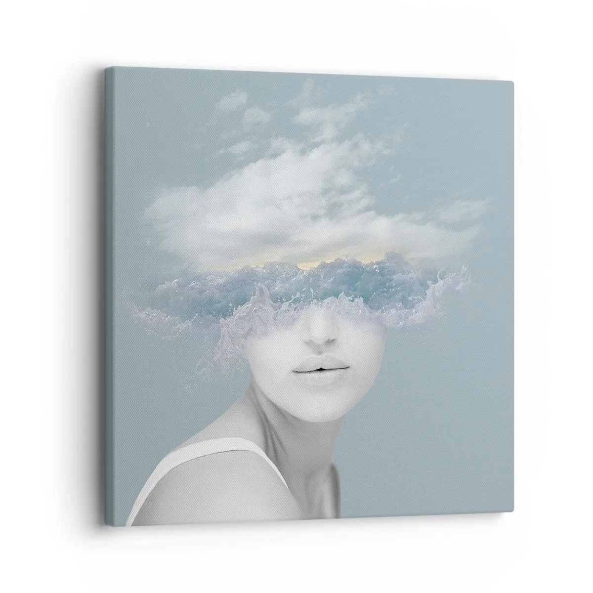 Impression sur toile - Image sur toile - La tête dans les nuages - 30x30 cm