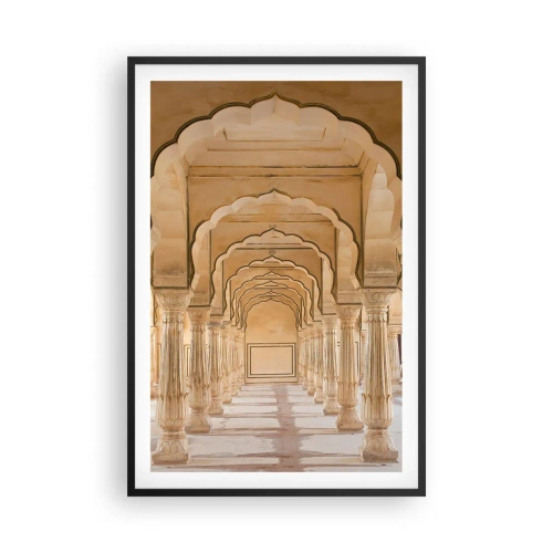 Affiche dans un cadre noir - Poster - Dans le palais du maharaja - 61x91 cm