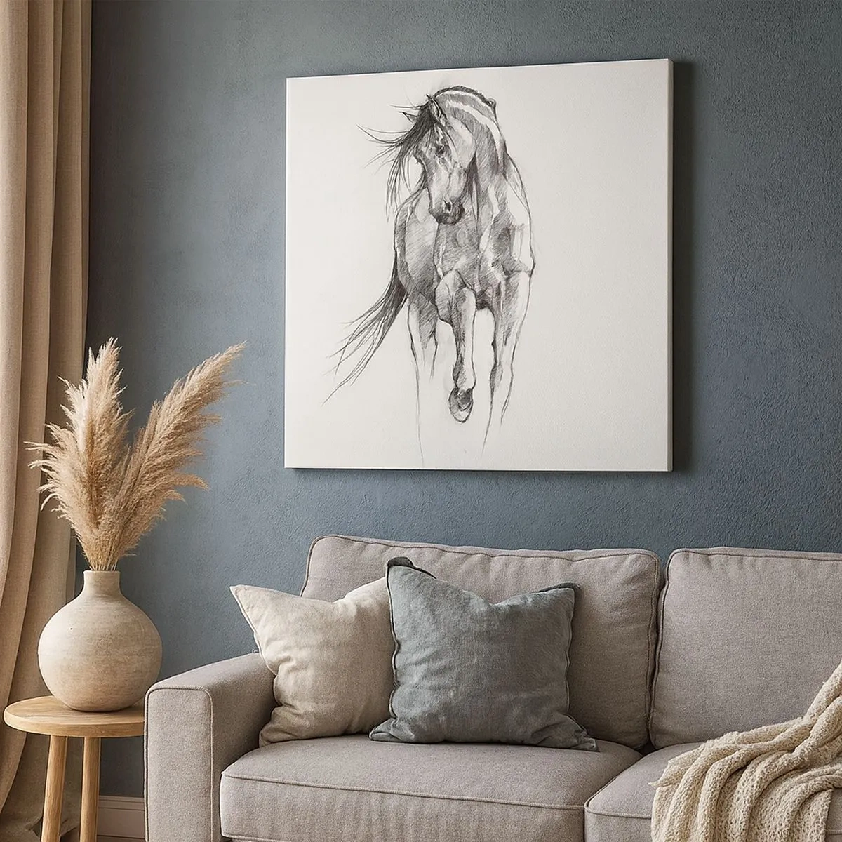 Impression sur toile - Image sur toile - D'un trot gracieux - 30x30 cm