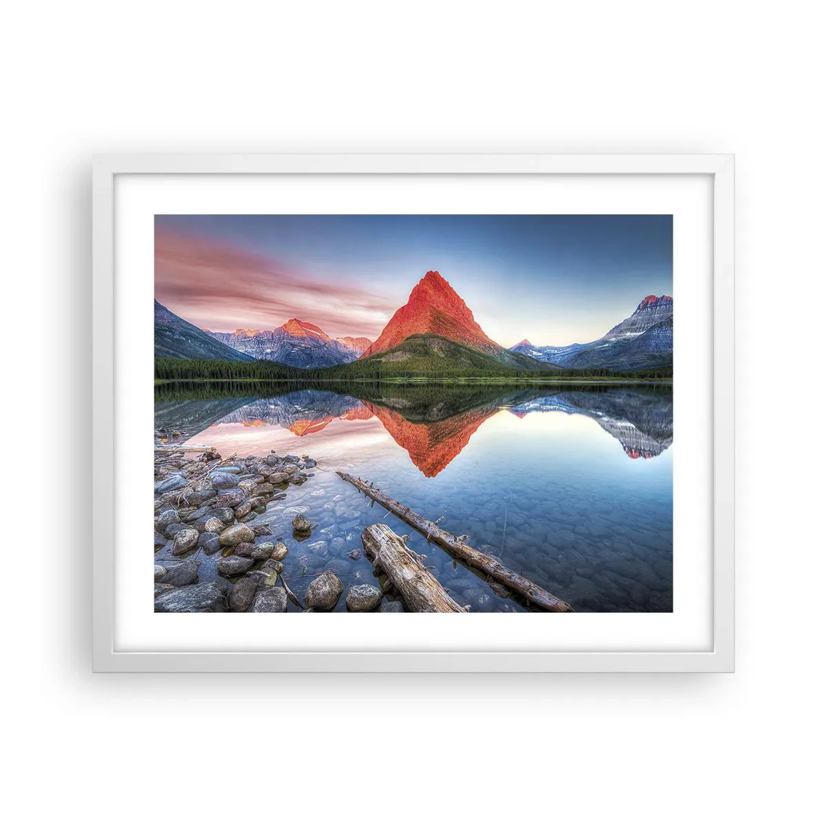 Affiche dans un cadre blanc - Poster - Chaleur et fraicheur - 50x40 cm