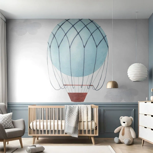 Papier Peint Autocollant Deluxe Sticker - Entièrement dans les nuages - Enfants, Ballon, Minimalisme - 300x210 cm