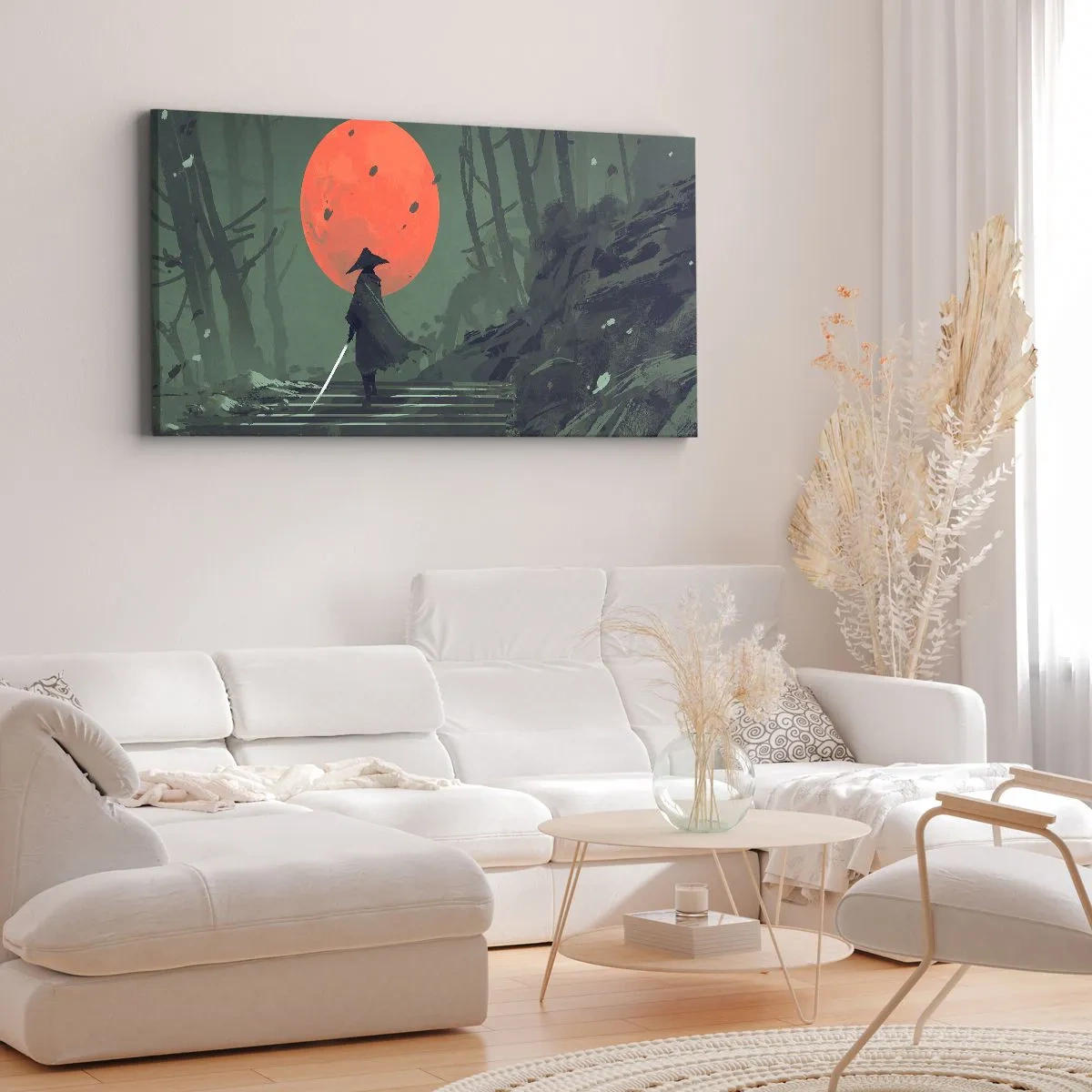 Impression sur toile - Image sur toile - Guerrier de la lune rouge - 90x30 cm