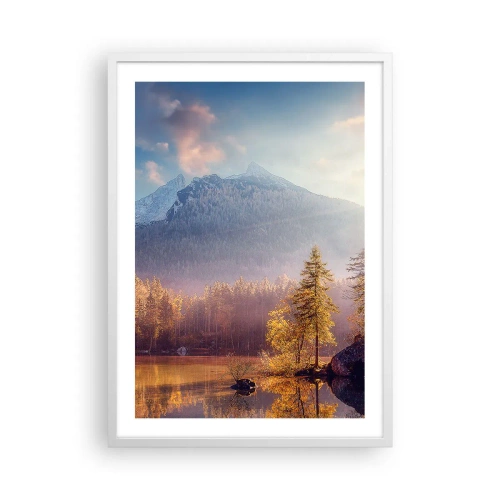 Affiche dans un cadre blanc - Poster - Dans les montagnes et les vallées - 50x70 cm