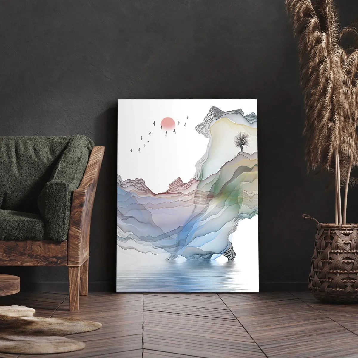 Impression sur toile - Image sur toile - Vers les montagnes de cristal - 55x100 cm