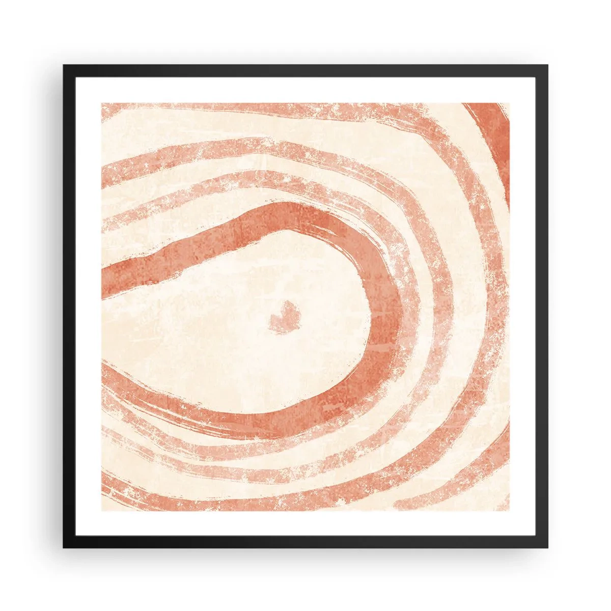 Affiche dans un cadre noir - Poster - Cercles de corail – composition - 60x60 cm