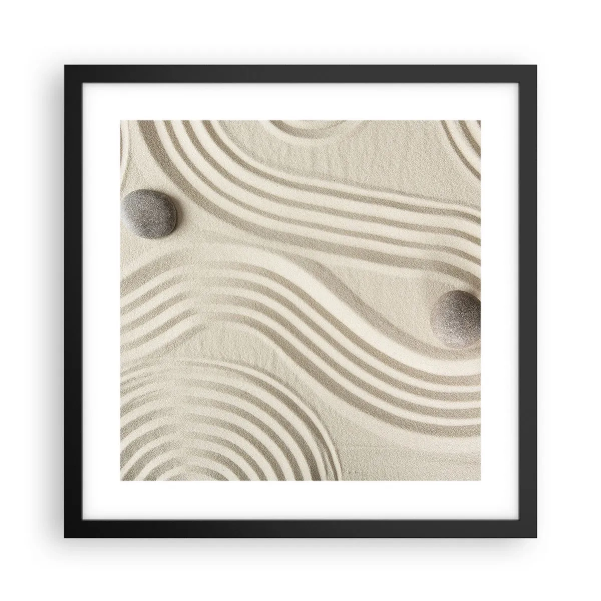 Affiche dans un cadre noir - Poster - Touche de chaleur - 40x40 cm