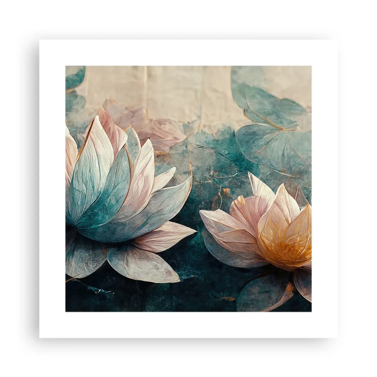 Affiche - Poster - Les étoiles du lac - 40x40 cm