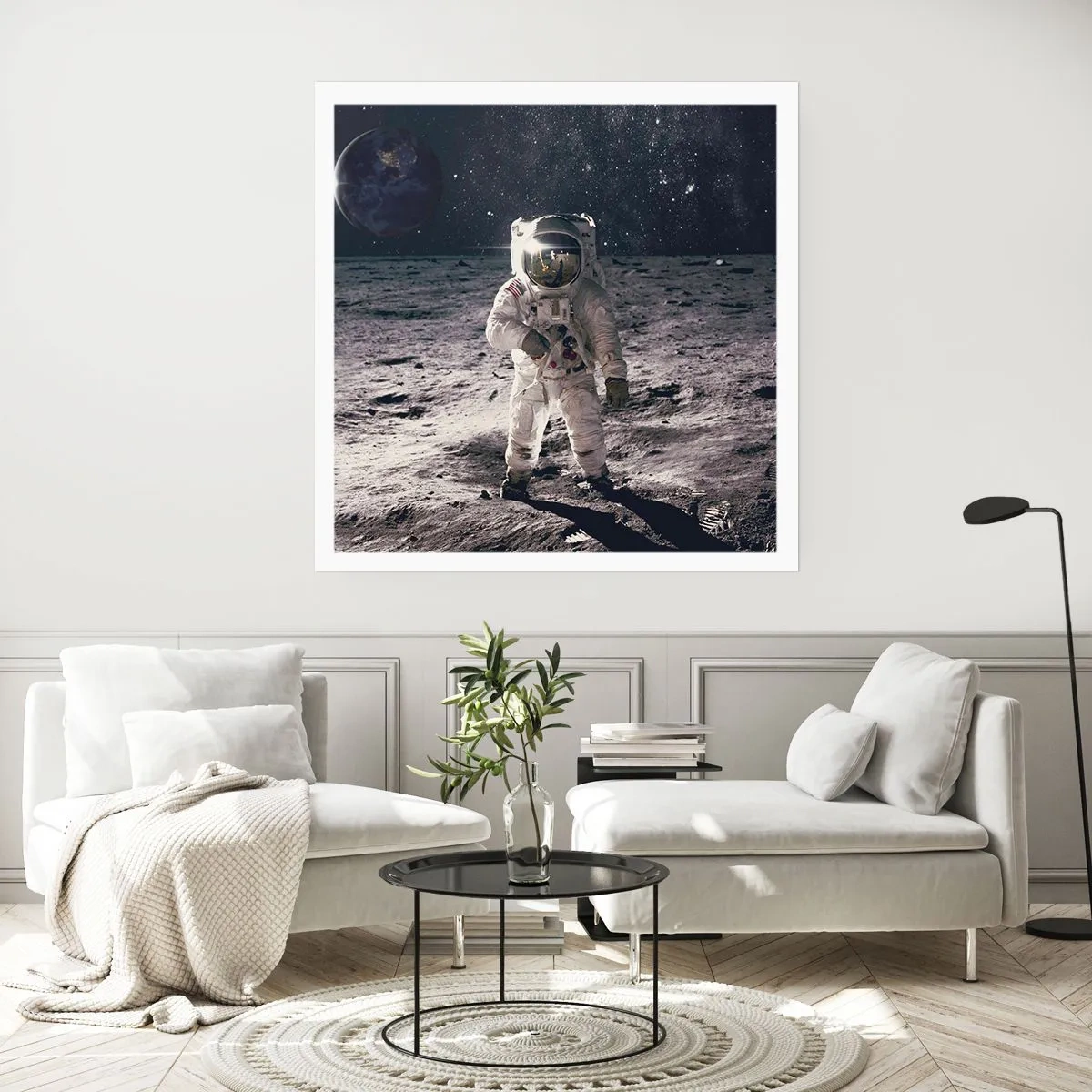 Affiche - Poster - Salutations de la lune - 60x60 cm