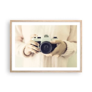 Affiche dans un chêne clair - Poster - Pour voir plus ... - 70x50 cm