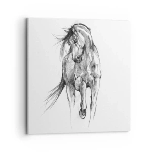 Impression sur toile - Image sur toile - D'un trot gracieux - 70x70 cm